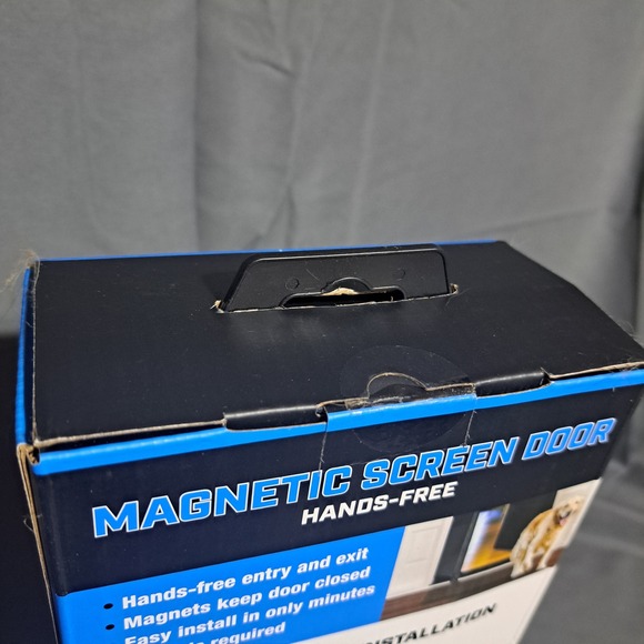 Hands-Free Magnetic Screen Door Heavy Duty Mesh 38x82 Black 58384 New - Picture 5 of 5